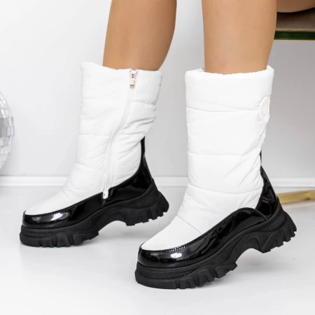 Frauenstiefel mit 3ykq8 Fell Weiß Mei
