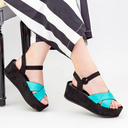 Sandalen auf der GY7 -Plattform blau Mei
