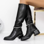 Low -theeled -Stiefel der Frauen 3C15 Schwarz | Mei