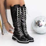 Low -theeled -Stiefel der Frauen 3jf8 schwarz | Mei