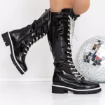 Low -theeled -Stiefel der Frauen 3jf8 schwarz | Mei
