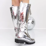 Low Heels für Frauen 3jf8 Silber Mei