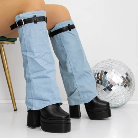 High Heels und 3JF10-Plattform Black-Jasnononi Mei