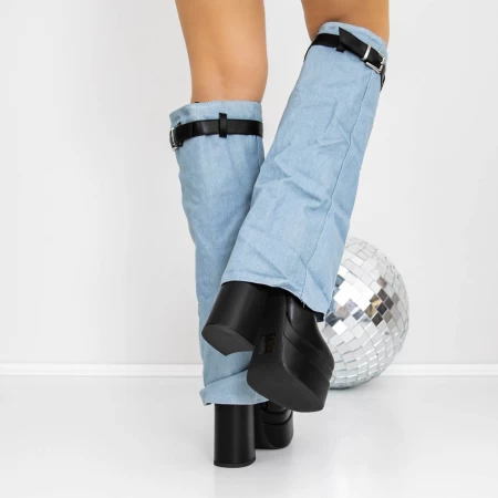 High Heels und 3JF10-Plattform Black-Jasnononi Mei