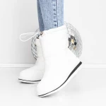 Frauenstiefel mit 3ykq15 Fell Weiß Mei