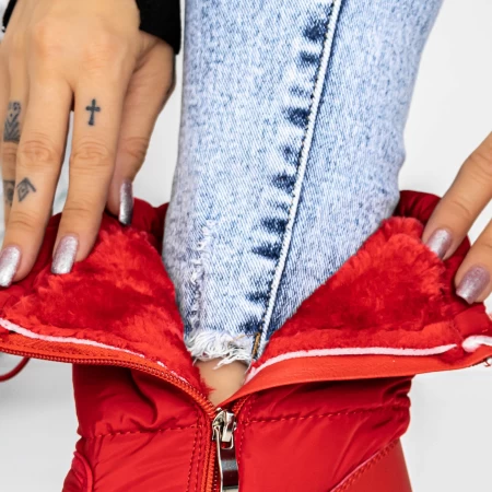 Frauenstiefel mit Pelz 3YKQ15 rot | Mei