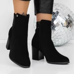 Kurze Stiefel mit einer dicken Absatz 3zyt1 Black | Mei