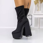 Kurze High Heels und 3LB10 -Plattform schwarz | Mei