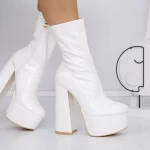 Kurze High Heels und 3LB10 -Plattform weiß Mei