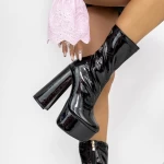 Kurze High Heels und 3LB10 -Plattform schwarz | Mei
