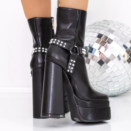 Kurze High Heels und 3LB9 -Plattform schwarz Mei