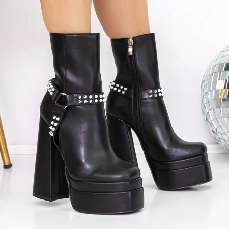Kurze High Heels und 3LB9 -Plattform schwarz Mei