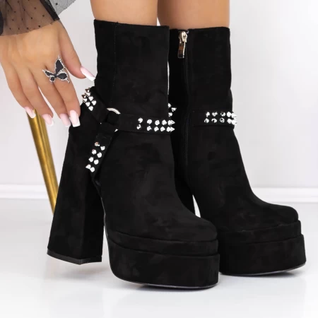 Kurze High Heels und 3LB9 -Plattform schwarz Mei