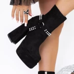Kurze High Heels und 3LB9 -Plattform schwarz Mei