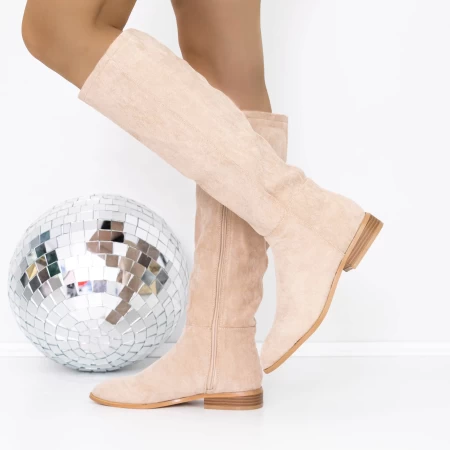 Low -theeled -Stiefel der Frauen 3Kv26 Beige | Mei
