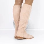 Low -theeled -Stiefel der Frauen 3Kv26 Beige | Mei