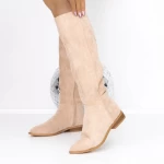 Low -theeled -Stiefel der Frauen 3Kv26 Beige | Mei