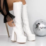 High Heels und 3Kv13 Plattform Weiß Mei