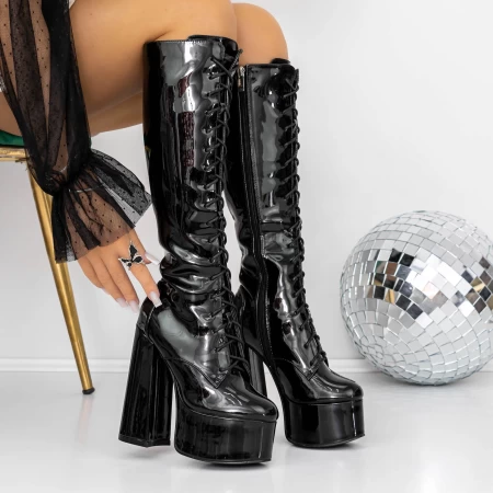 High Heels und 3KV13 Plattform Black | Mei
