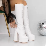 High Heels und 3Kv13 Plattform Weiß Mei
