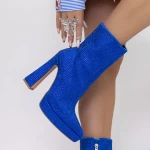 Kurze High Heels und 3KV9 -Plattform dunkelblau Mei