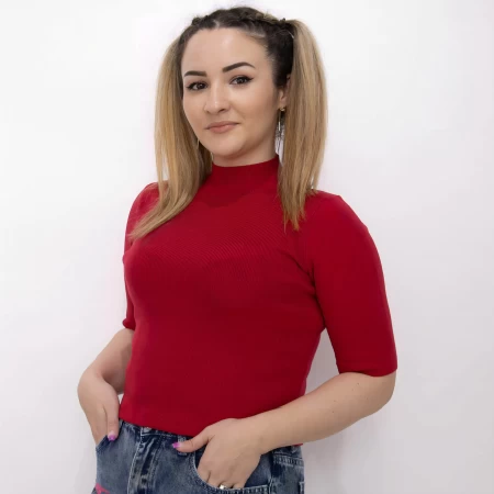 Frauen D307 Sweatshirt rot Mode