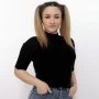 Frauen D307 Black Sweatshirt Mode
