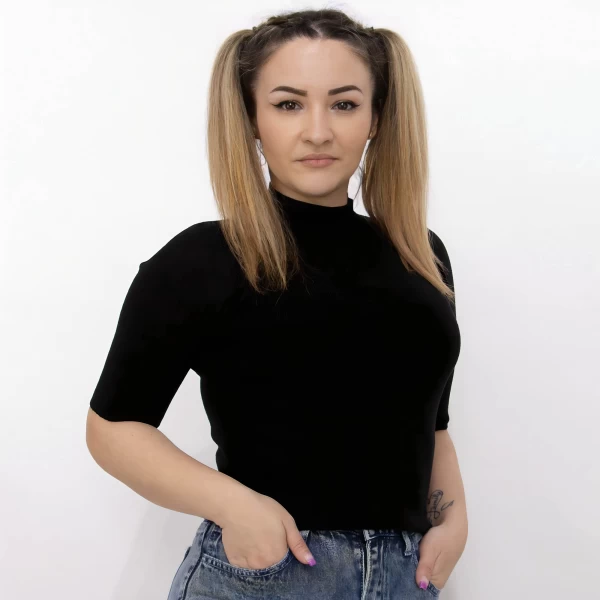 Frauen D307 Black Sweatshirt Mode