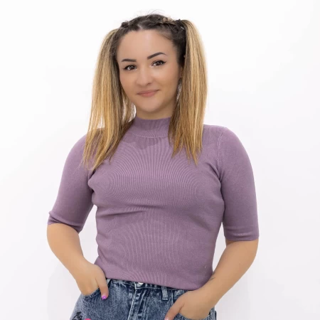 Frauen D307 Sweatshirt lila Mode