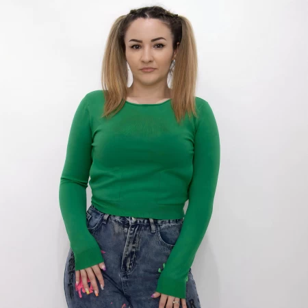 Frauen Sweatshirt D314 hellgrün Mode