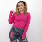 Frauen Sweatshirt D314 Fuksja | Mode