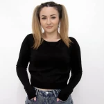 Frauen D314 Black Sweatshirt Mode