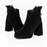 Kurze Stiefel mit einer dicken Ferse M03-05A Black Jose Simon