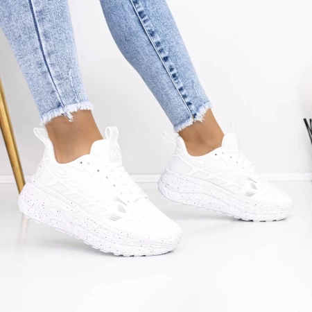 Frauen -Sneaker 3J2 White Mei
