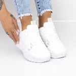 Frauen -Sneaker 3J2 White Mei