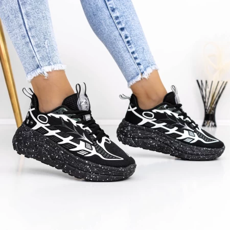 Frauen -Sneaker 3J2 Black Mei