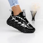 Frauen -Sneaker 3J2 Black Mei
