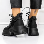 Frauenstiefel im Frühling-Jesjn13 Schwarz Mei