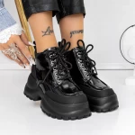 Frauenstiefel im Frühling-Jesjn13 Schwarz Mei