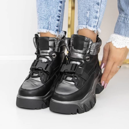 Frauenstiefel mit Pelz 3SZ12 Black | Mei