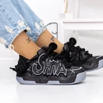 Frauen -Sneaker 3S10 Schwarz Mei