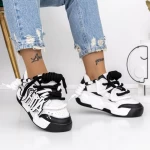 Frauen-Sneaker 3S10 Black-Biała | Mei