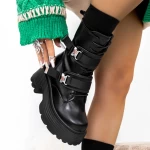 Frauenstiefel mit 3WL20 Fell Schwarz Mei