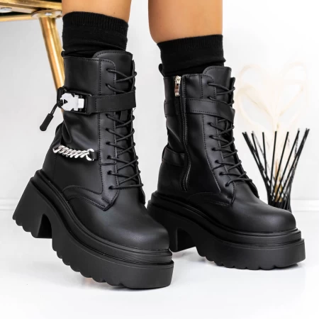 Frauenstiefel mit 3WL62 schwarzem Fell Mei