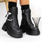 Frauenstiefel mit 3WL62 schwarzem Fell Mei
