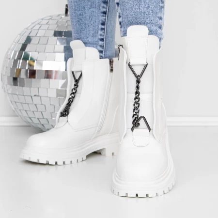 Frauenstiefel mit 3WL11 Fell Weiß Mei