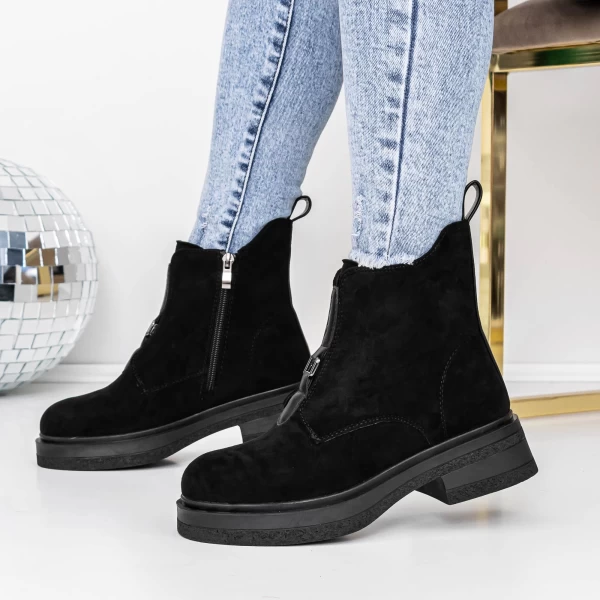 Frauenstiefel mit 3WL12 -Fellschwarz Mei