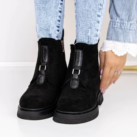 Frauenstiefel mit 3WL12 -Fellschwarz Mei