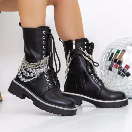 Frauenstiefel im Frühling-Jesień 3 Zw11 Black | Mei