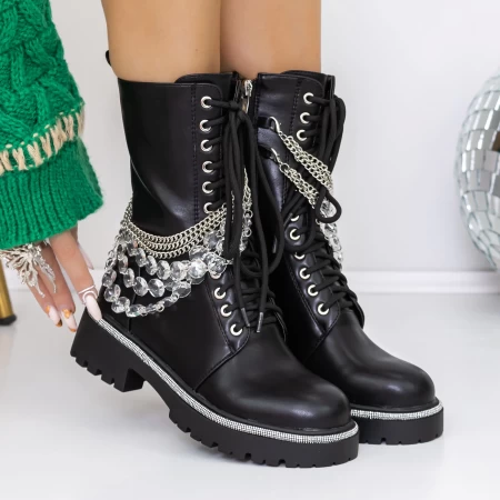 Frauenstiefel im Frühling-Jesień 3 Zw11 Black | Mei